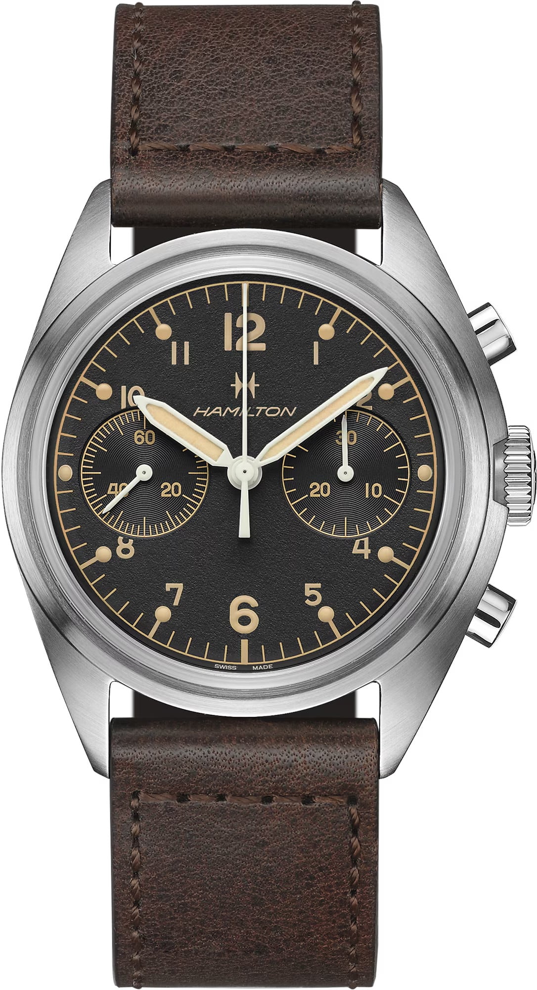 Hamilton H76409530 Khaki Aviation Pilot Pioneer Mechanical Chrono 40mm