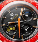 Nivada Grenchen 87049Q01 Chronoking Mecaquartz Racing Carbon on Rubber Tropic Strap image 1 thumbnail