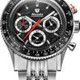 Nivada Grenchen 87050Q04 Chronoking Mecaquartz Racing Black On Beads Of Rice Bracelet image 0 thumbnail
