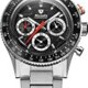 Nivada Grenchen 87048Q20 Chronoking Mecaquartz Racing Black On Bracelet Flat Link image 0 thumbnail