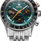 Nivada Grenchen 87051Q04 Chronoking Mecaquartz Racing Green On Beads Of Rice Bracelet image 0 thumbnail
