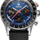 Nivada Grenchen 87050Q01 Chronoking Mecaquartz Racing Blue On Rubber Tropic Strap image 0 thumbnail