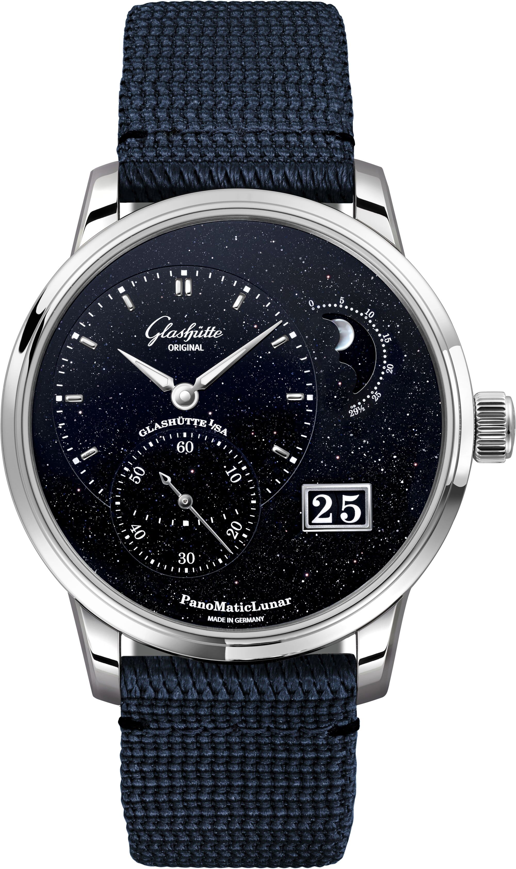 Glashütte Original 1-92-14-01-03-64 PanoMaticLunar on Synthetic Strap
