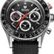 Nivada Grenchen 87048Q01 Chronoking Mecaquartz Racing Black On Rubber Tropic Strap image 0 thumbnail