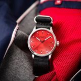Mühle Glashütte M1-40-78-NB-L Panova Red On Black Leather Nato Strap image 1 thumbnail