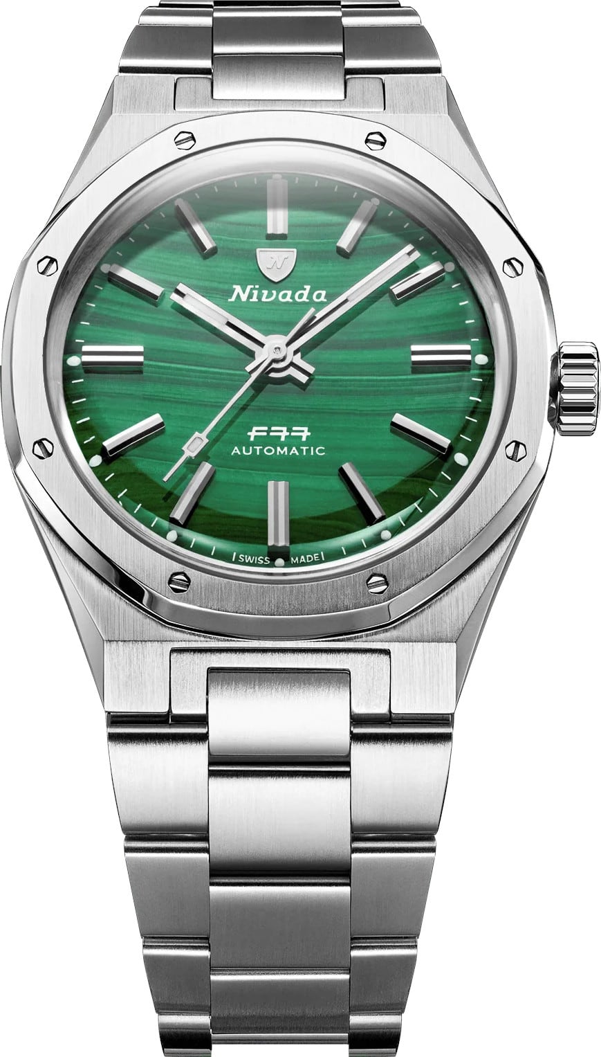 Nivada Grenchen 68036A77 Malachite Mark I