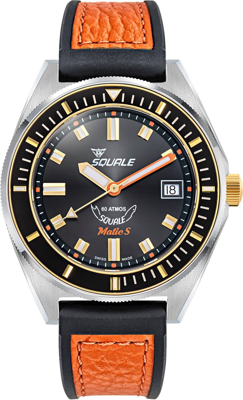 Squale MATICGBKBK.RLOR Matic S Two-Tone HydroLeather