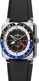 Bell & Ross BR0393-COM-ST/SRB BR-03 GMT Compass on Rubber Strap image 1 thumbnail