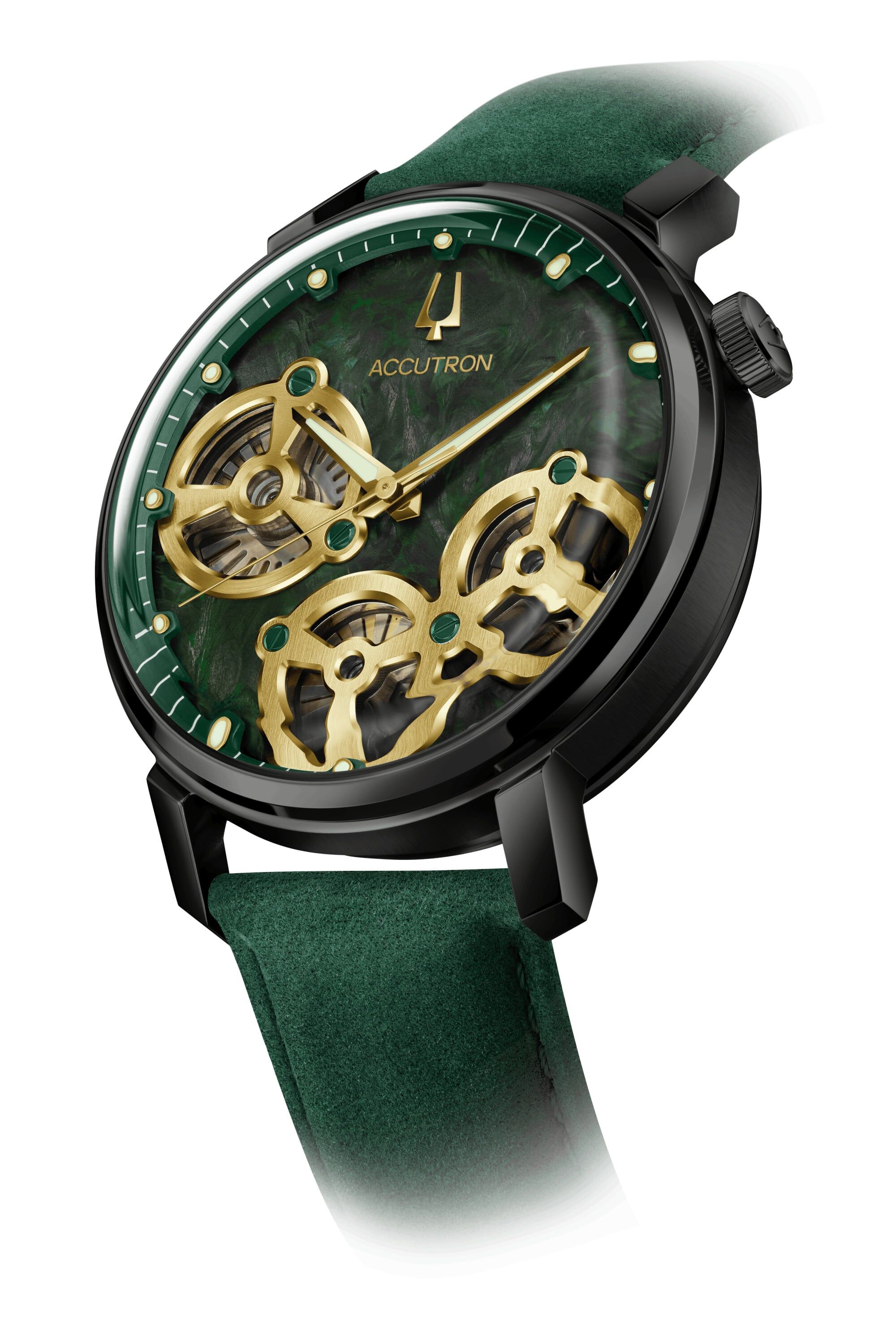 Accutron 28A210 Forged Carbon Green