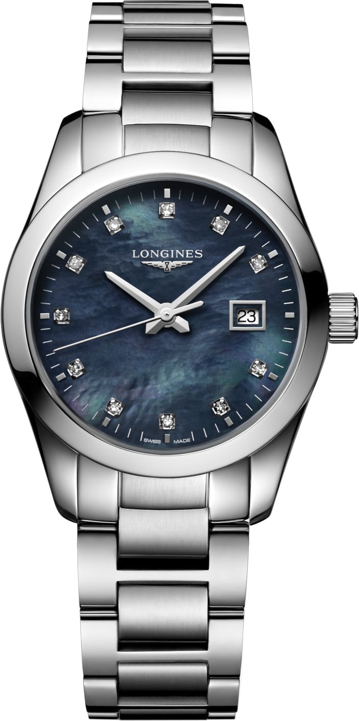 Longines  L2.286.4.88.6 Conquest Classic Black Mother-of-pearl Dial on Bracelet