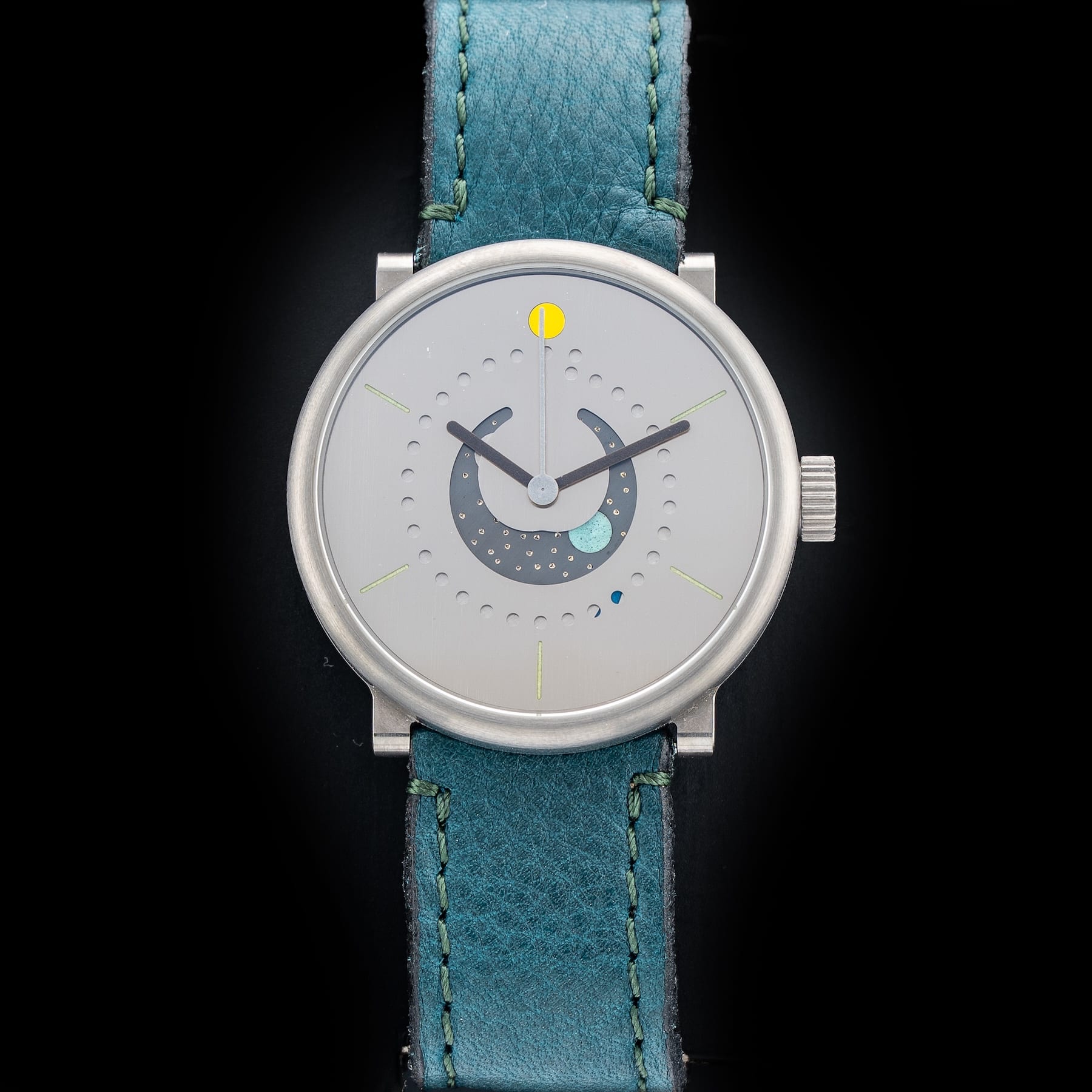 Ochs & Junior Moon Phase Rhodium 42