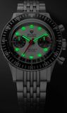 Nivada Grenchen 85241M04 Chronomaster Panda 41mm on Beads of Rice Bracelet image 1 thumbnail