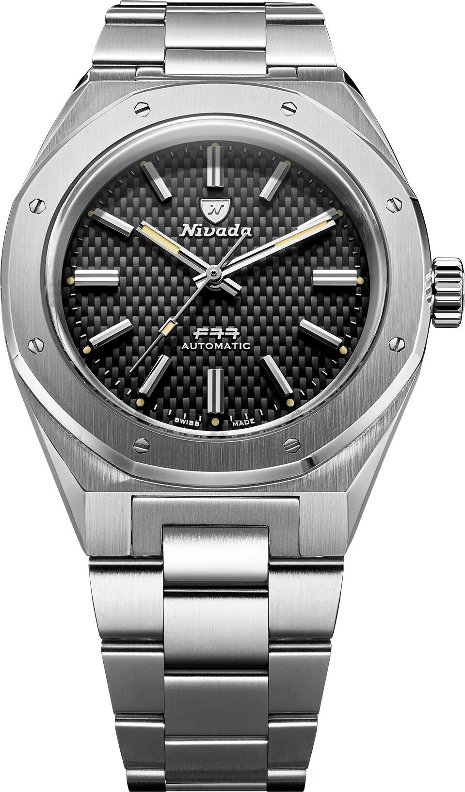 Nivada Grenchen 68041A77A F77 Black No Date