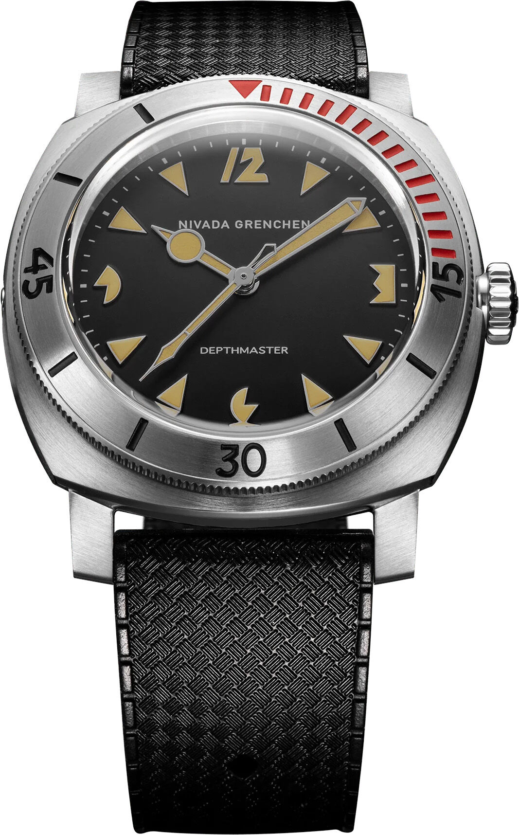 Nivada Grenchen 14200A01 Pacman Depthmaster 42mm on Rubber Tropic Strap