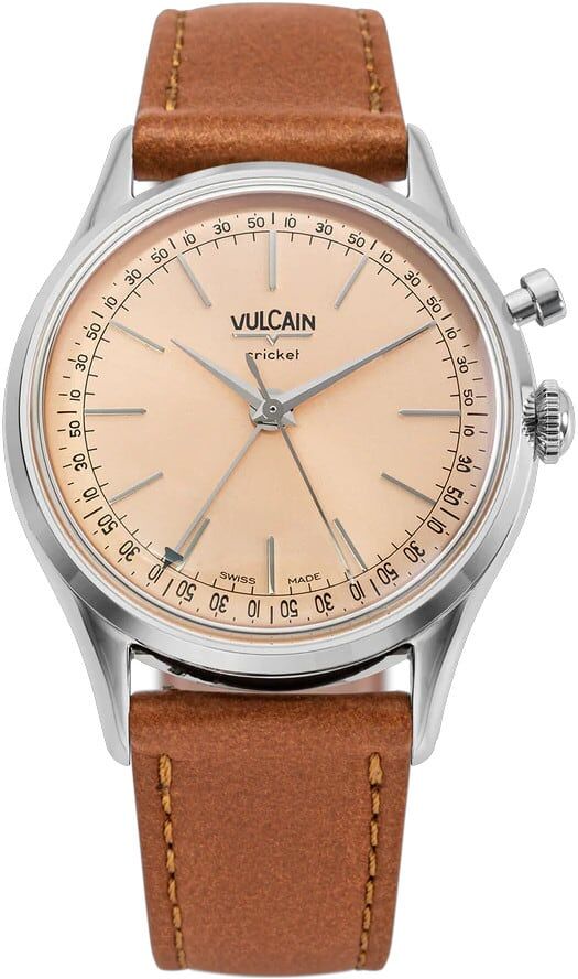 Vulcain 100173A80.BAC207 Cricket President 39mm Pale Salmon