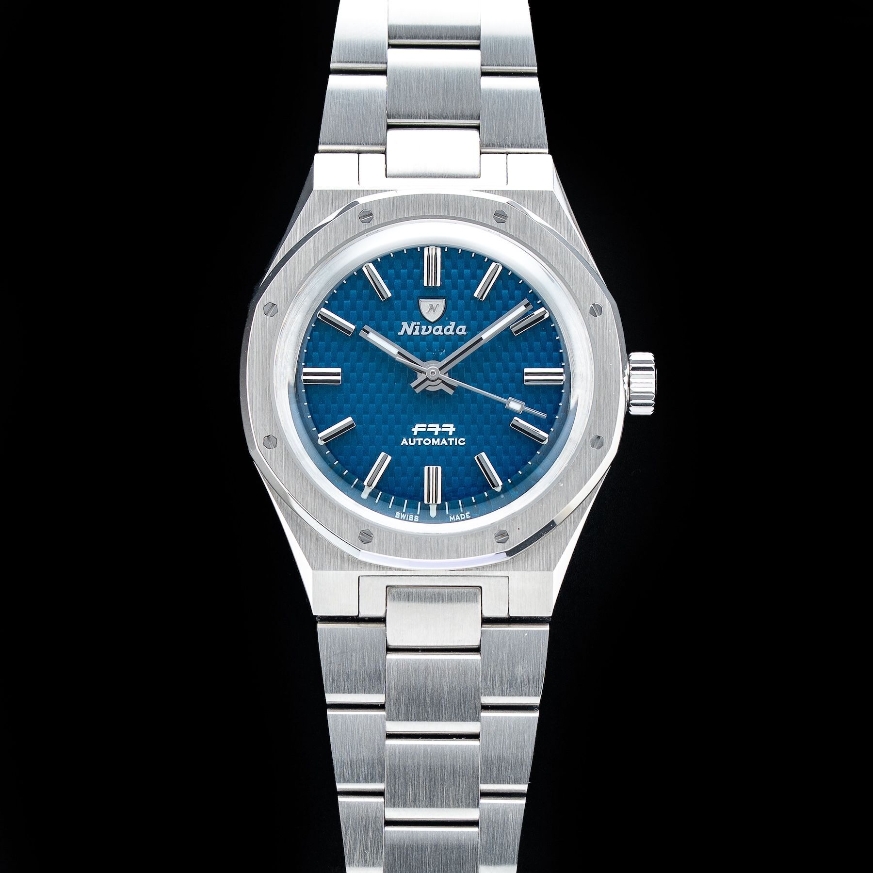 Nivada Grenchen 68001A77 F77 Blue Dial