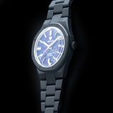 Nivada Grenchen 68022A77 F77 Black Ceramic Lapis Lazuli on Bracelet image 2 thumbnail