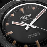 Vulcain 660170A07.BAR200 Skindiver Nautique Black with Khaki Brown Lum image 3 thumbnail