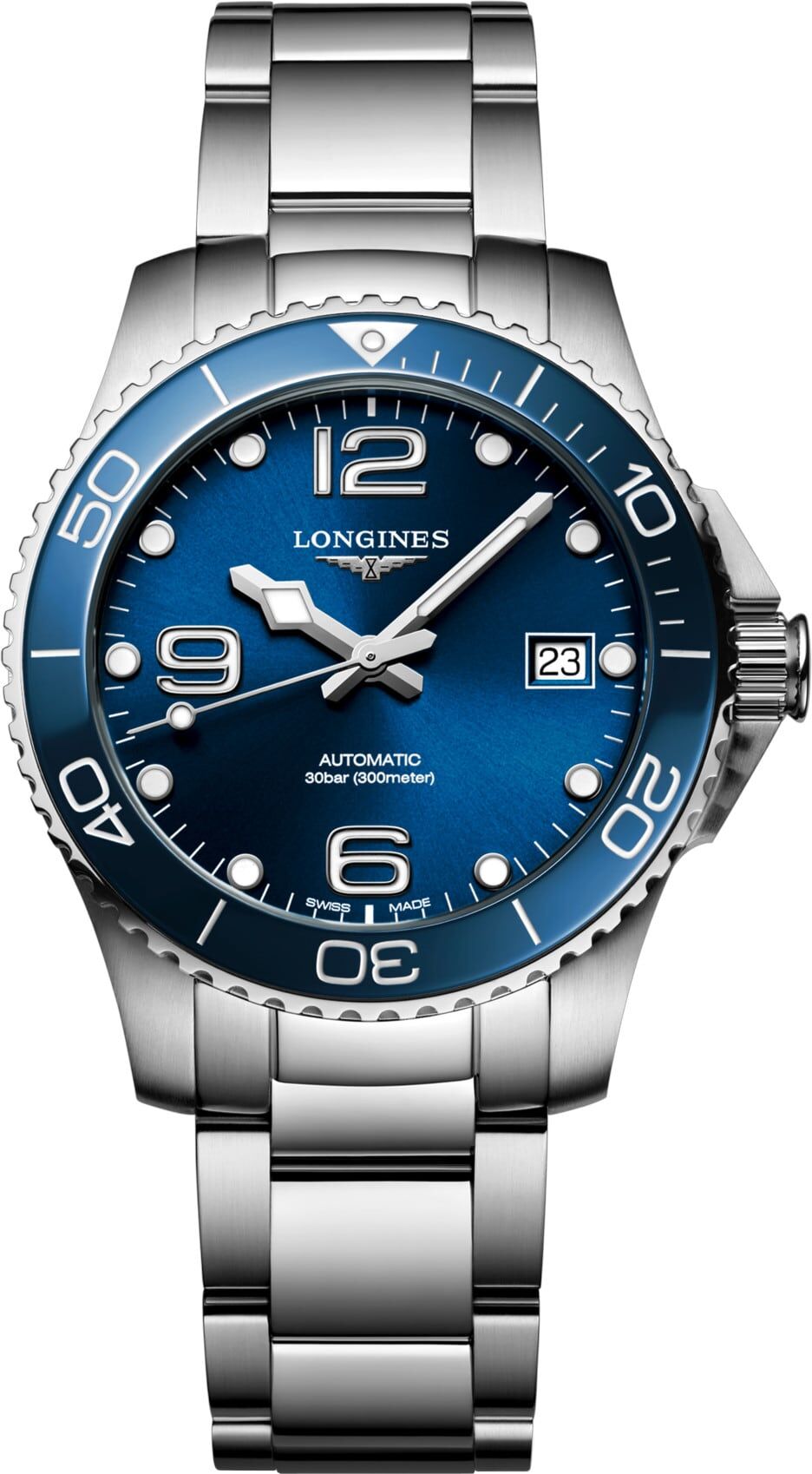 Longines L3.780.4.96.6 Hydroconquest Sunray Blue Dial on Bracelet