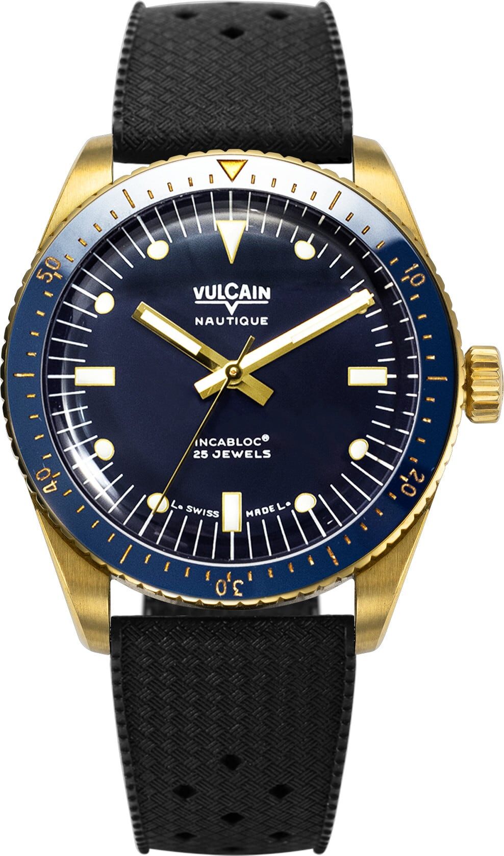 Vulcain 661170A37.BOR200 Skindiver Nautique Gold & Blue