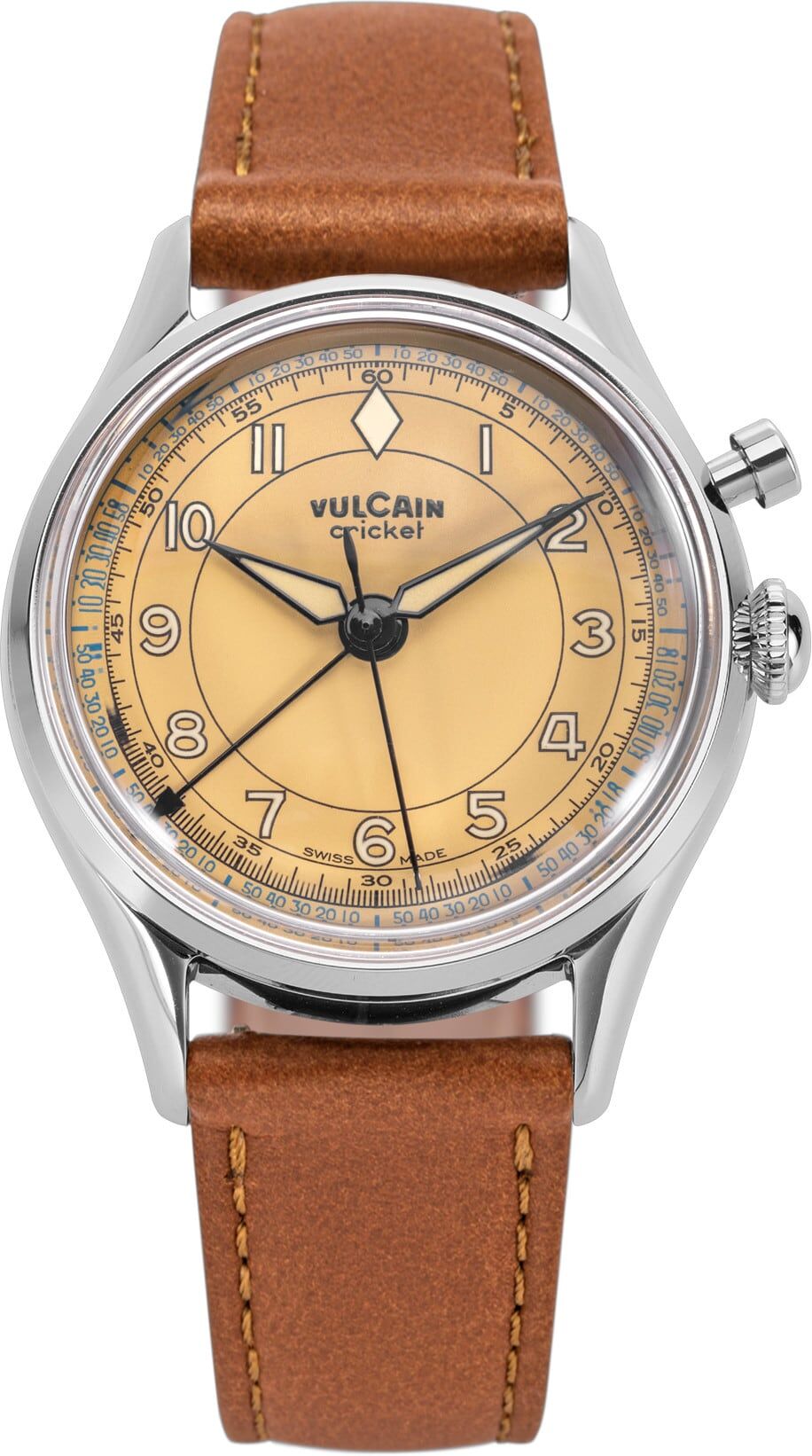 Vulcain 100269B87.BAC307 Cricket Classique 36 mm Khaki Brown