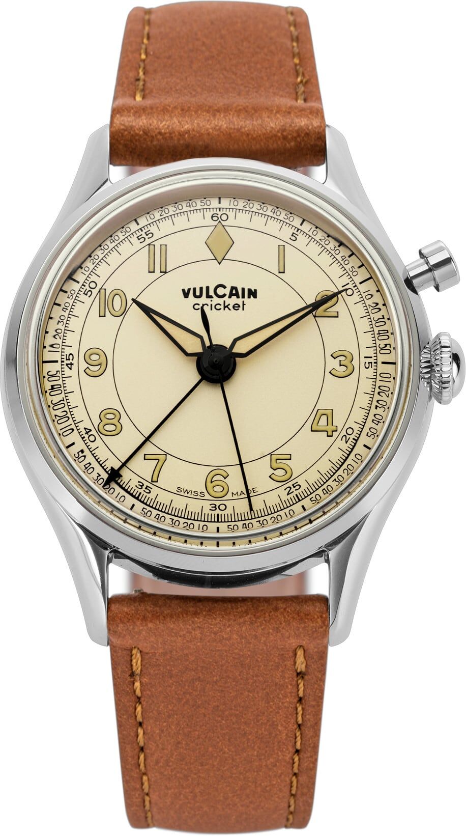 Vulcain 100268B77.BAC207 Cricket Classique 39mm Eggshell