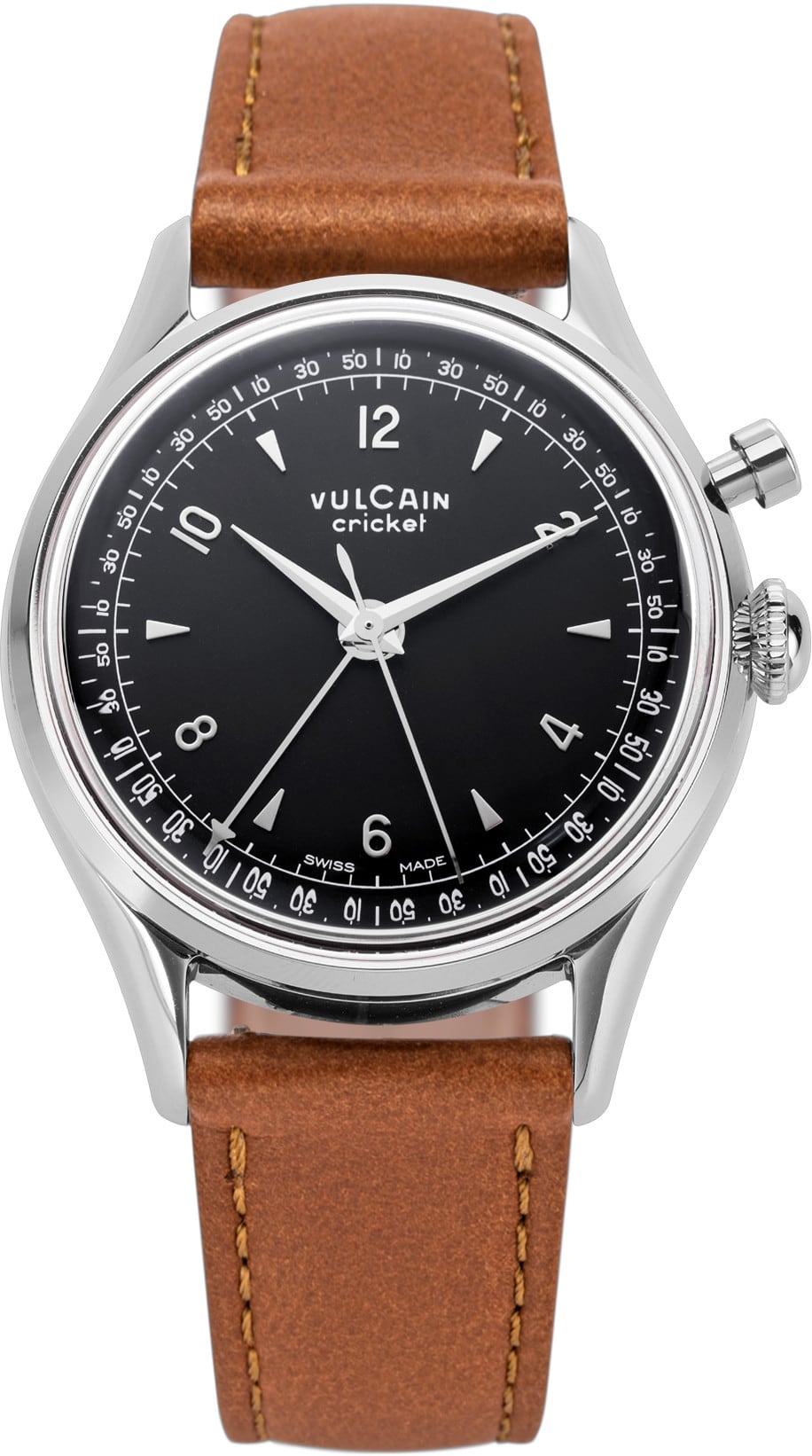 Vulcain 100268A05.BAC207 Cricket Tradition 39mm Black