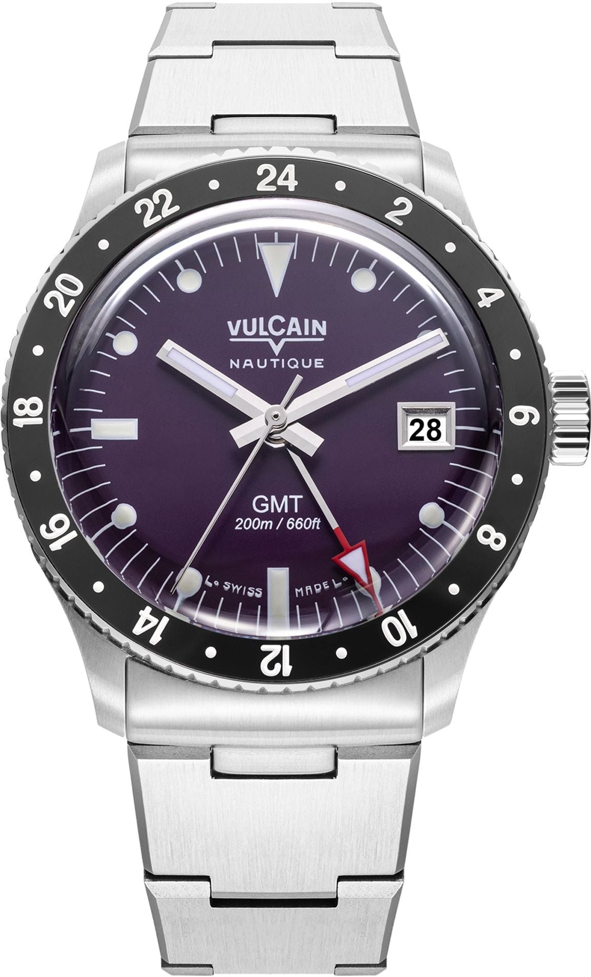 Vulcain 680174A17.BHM286 Skindiver GMT Purple