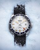 Vulcain 680174A57.BAR200 Skindiver GMT White Luminova Beige image 5 thumbnail