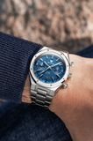 Nivada Grenchen 68000Q77 F77 Chrono Mecaquartz Blue 38mm image 3 thumbnail