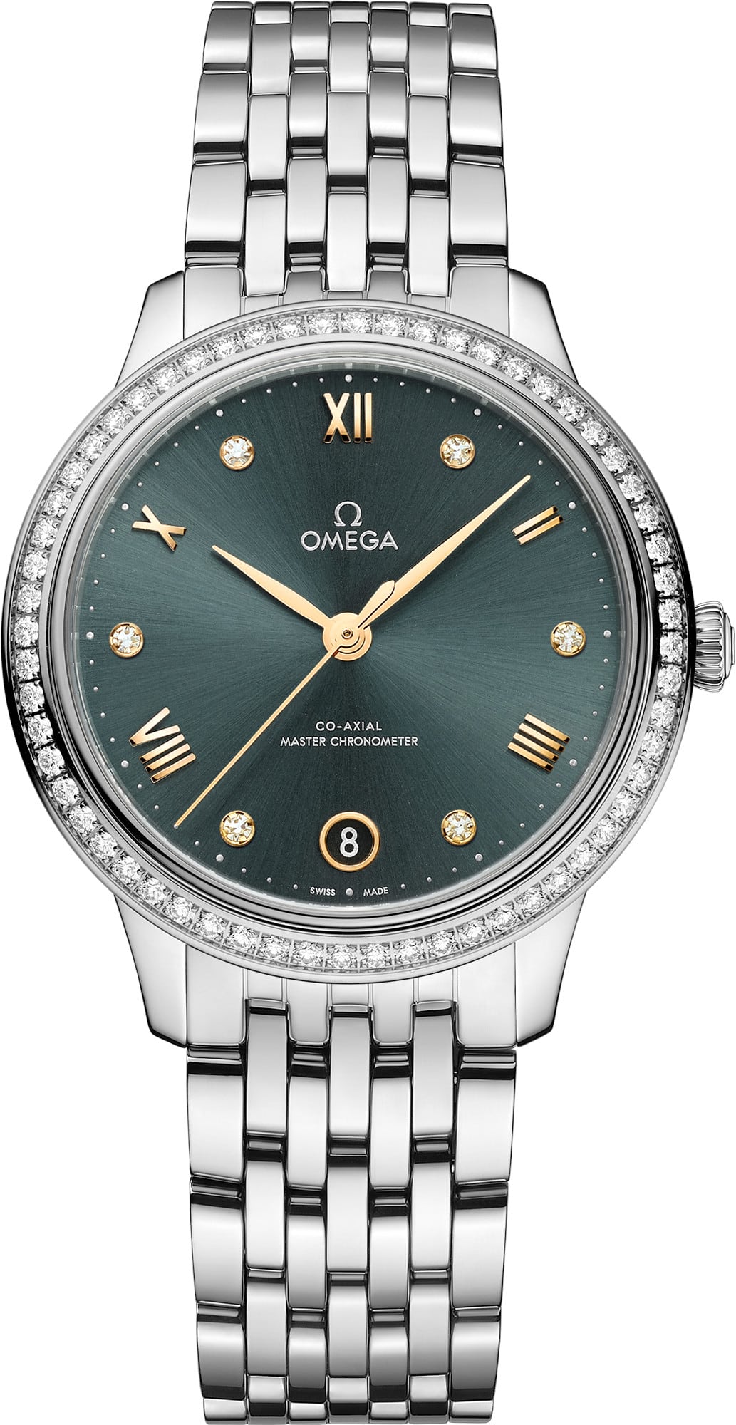 Omega 434.15.34.20.60.001 De Ville Prestige Green 34mm Steel on Steel