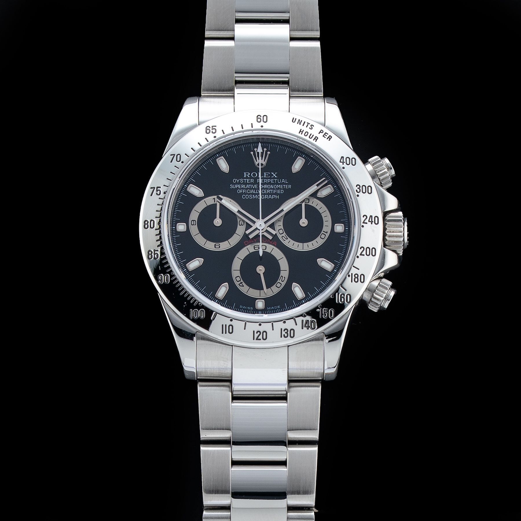 Rolex 116520A30B7849 Cosmograph Daytona Black Dial