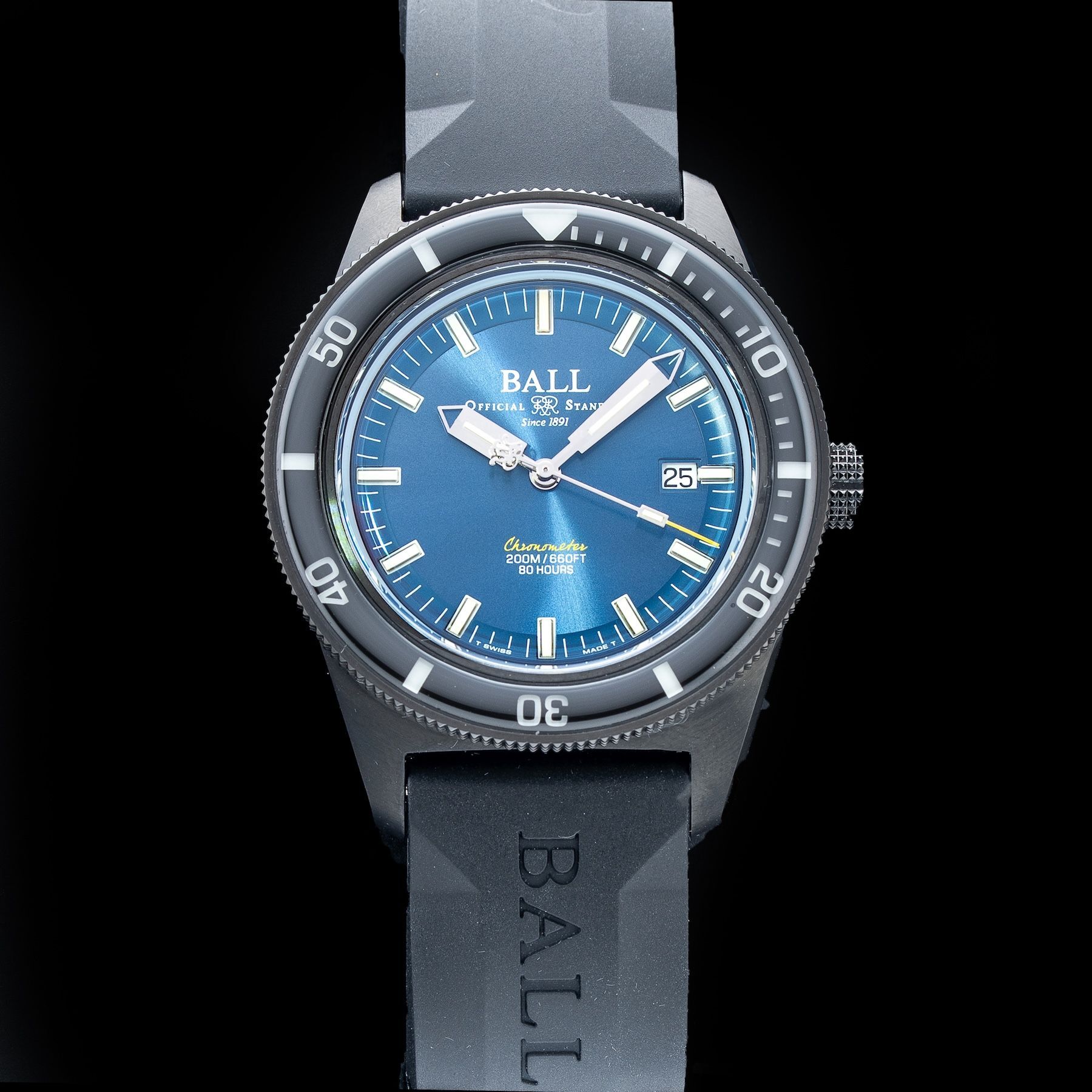 Ball DD3208B-P2C-BE Engineer II M Skindiver Heritage Black On Strap