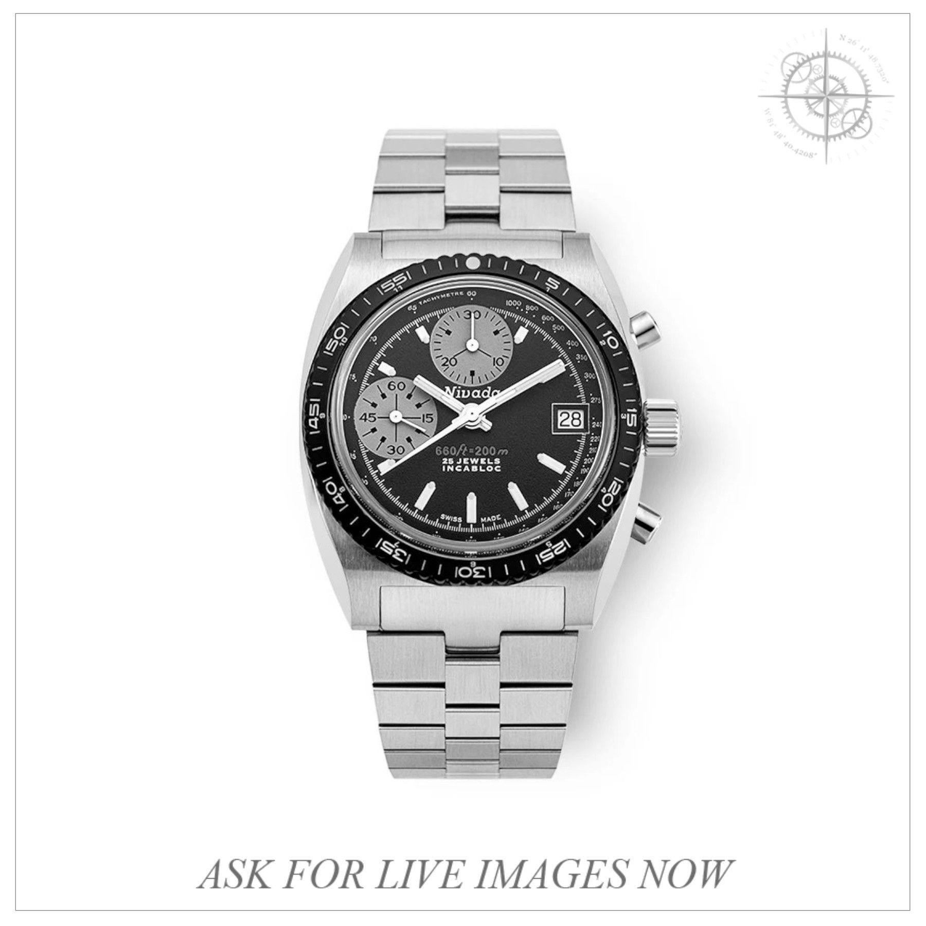 Nivada Grenchen 77001A45 Chronosport Cream Luminova Automatic 38mm