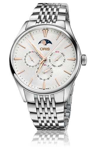 Oris Artelier Complication Silver Dial on Bracelet