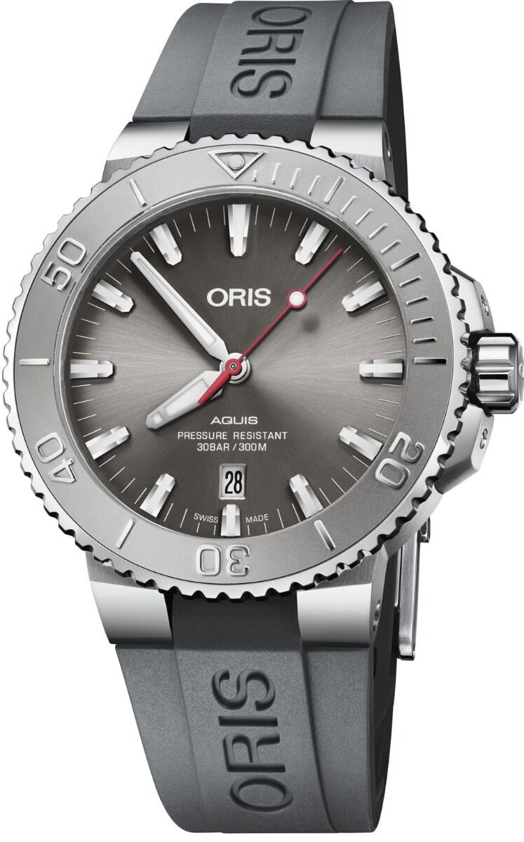 Oris Aquis Date Relief Grey Strap