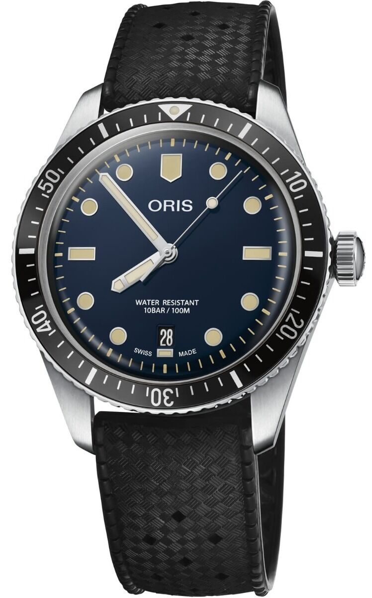 Oris Divers Sixty Five Blue on Rubber Strap