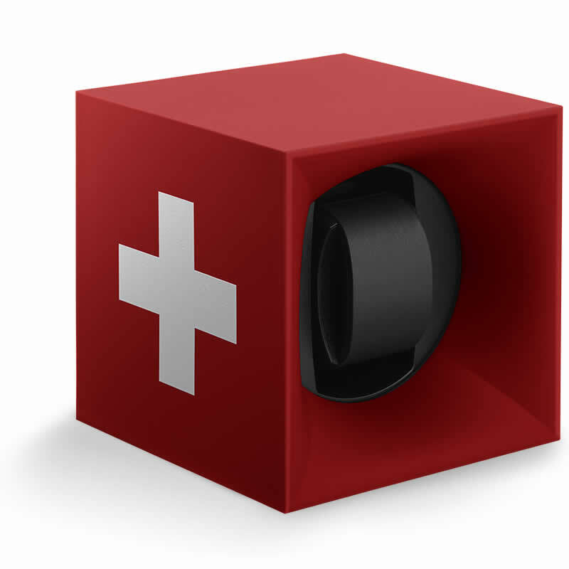 SwissKubik Watch Winder Red Swisscross