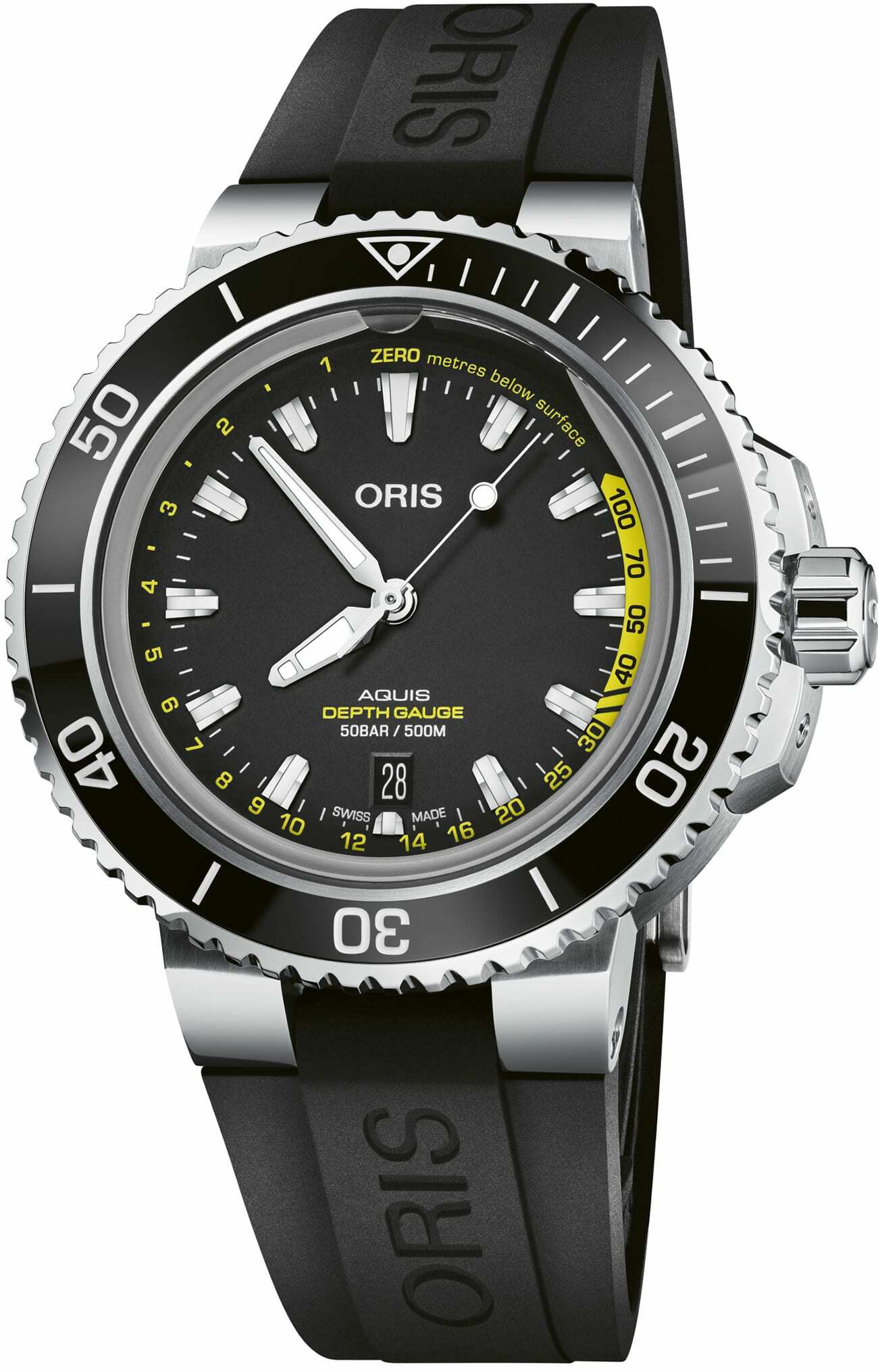 Oris Aquis Depht Gauge on Rubber Strap