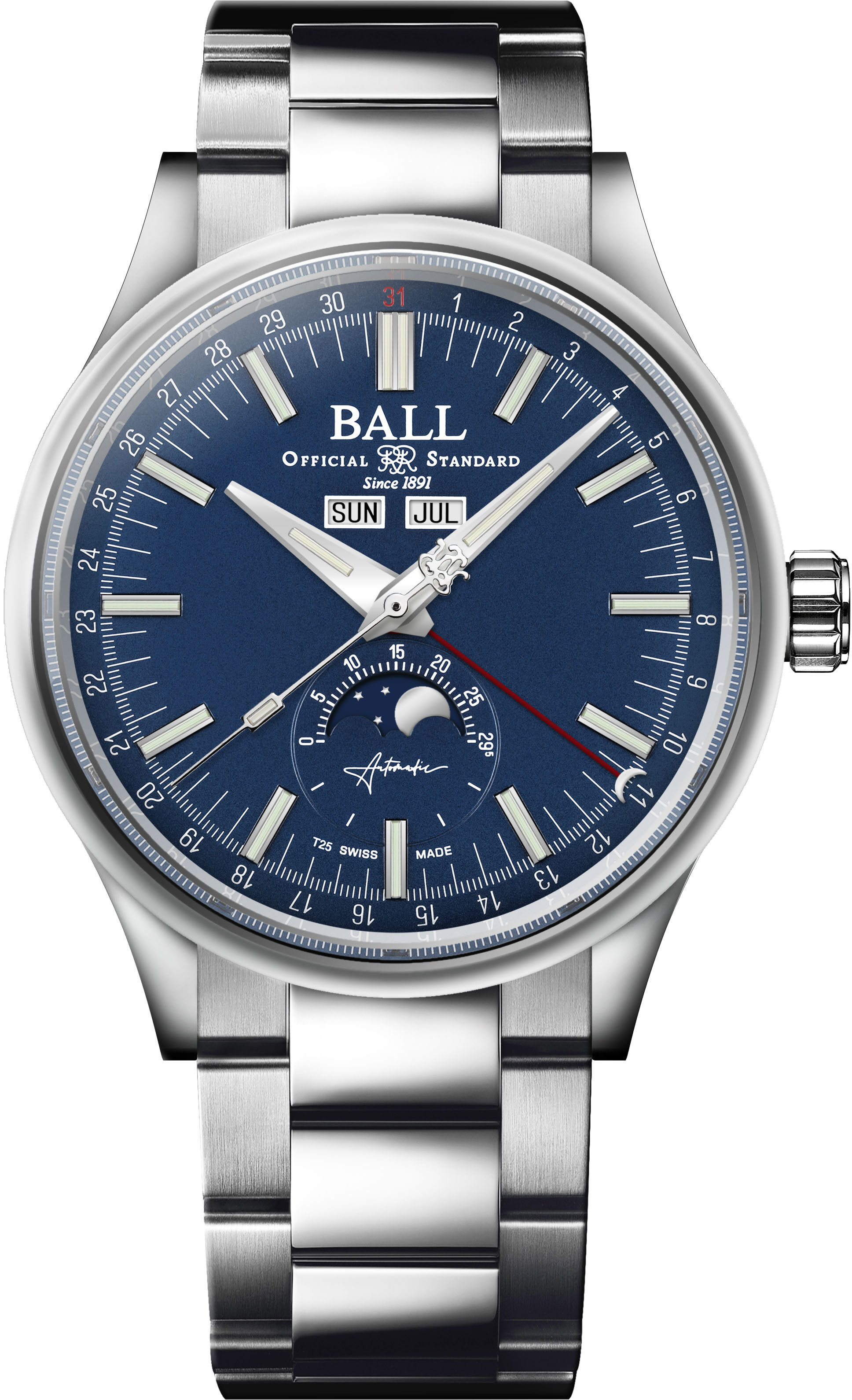 Ball Engineer II Moon Calendar Blue Dial
