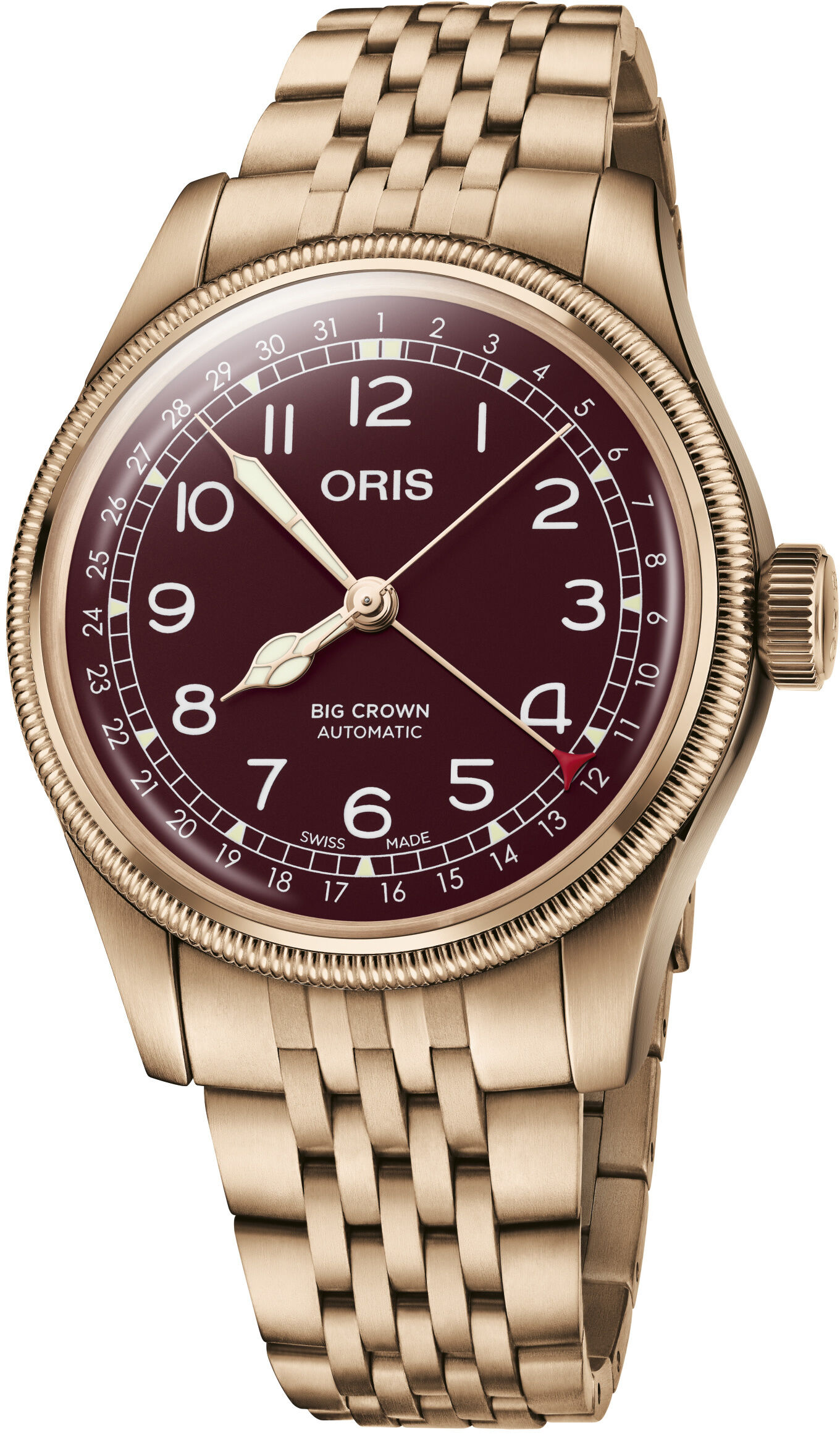 Oris Big Crown Bronze Pointer Date Bordeaux Dial