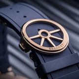 Breguet Marine Hora Mundi 5557 Rose Gold Blue Dial on Rubber Strap image 3 thumbnail
