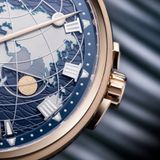 Breguet Marine Hora Mundi 5557 Rose Gold Blue Dial on Rubber Strap image 2 thumbnail