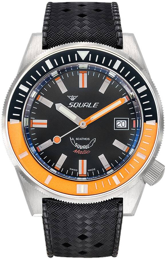 Squale Matic Orange Bezel on Strap MATICXSC.HT
