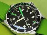 Laco Squad Amazonas 39 on Green Rubber Strap image 1 thumbnail