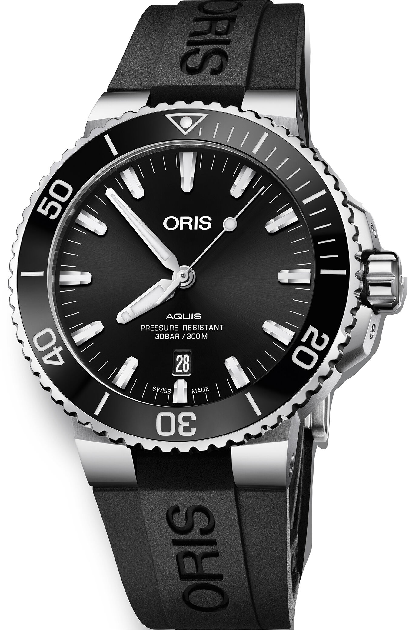 Oris Aquis Date 43.5mm Black Dial on Rubber Strap 01 733 7730 4134-07 4 24 64EB