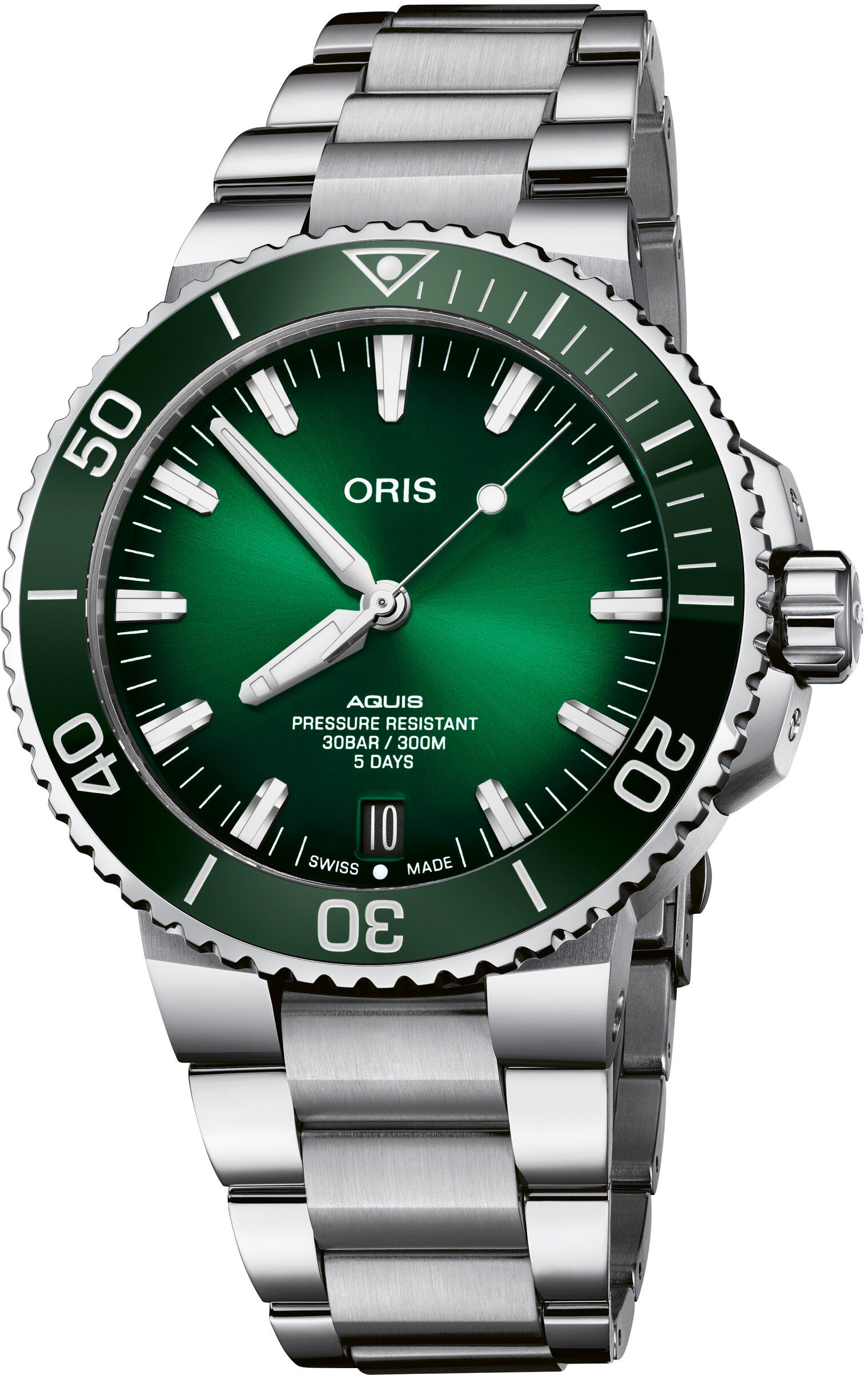 Oris 01 400 7763 4157-07 8 24 09PEB Aquis Date Calibre 400 on Bracelet