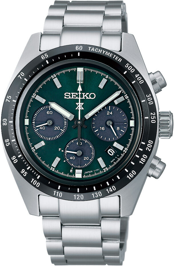 Seiko Prospex SSC933 Speedtimer Solar Chronograph Green Dial