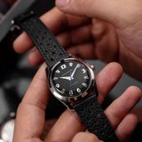Nivada Grenchen 35002M40 Antarctic 35mm Black White Luminova on Black Racing Strap image 3 thumbnail