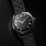 Nivada Grenchen 35002M40 Antarctic 35mm Black White Luminova on Black Racing Strap image 1 thumbnail